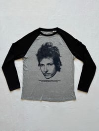 Image 1 of FACE PRINT UNISEX RAGLAN LONG SLEEVE T SHIRT