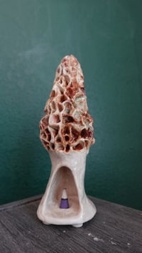 Image 5 of Morel Mushroom Incense Cone Holder #1