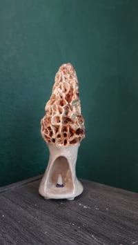 Image 6 of Morel Mushroom Incense Cone Holder #1