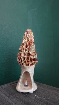 Image 7 of Morel Mushroom Incense Cone Holder #1