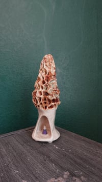 Image 10 of Morel Mushroom Incense Cone Holder #1