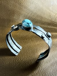 Image 3 of Silver Cuff with Turquoise