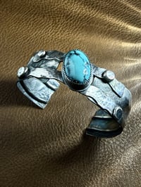 Image 1 of Silver Cuff with Turquoise