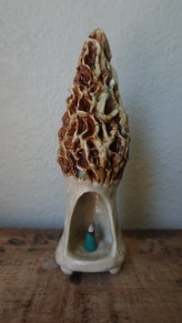 Image 1 of Morel Mushroom Incense Cone Holder #3