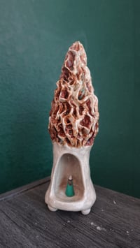 Image 4 of Morel Mushroom Incense Cone Holder #3
