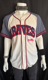 Image 1 of Stevie Rachelle "Stage Worn / Atlanta Braves" Embroidered Jersey Large includes Free signed CD