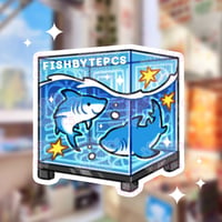 Image 1 of Diecut Sticker - Shark PC
