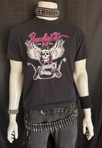 Image 1 of Stevie Rachelle "Stage Worn / Paunchy Cats" men's Lrg tour tee includes a Free CD