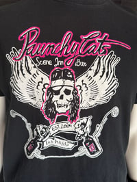 Image 3 of Stevie Rachelle "Stage Worn / Paunchy Cats" men's Lrg tour tee includes a Free CD