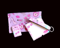Image 1 of Colorful Handmade Matching Set, beauty, makeup, lip, gift, zipper, book, lanyard, notepad