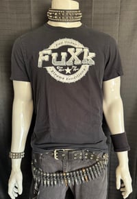 Image 1 of Stevie Rachelle "Stage Worn /  FUXK" men's Tour Tee Large includes a Free CD