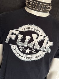 Image 3 of Stevie Rachelle "Stage Worn /  FUXK" men's Tour Tee Large includes a Free CD