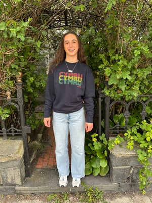 Image of Cymru, Cymru, Cymru so58  Unisex Sweatshirt in Black 