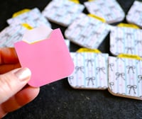 Image 3 of Handmade Magnetic School Subject Tabs, dividers, subject, notebook, gift, bows