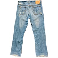 Image 3 of Men's Levi's 527 Vintage 2005 Jeans , Sz 34/ 34,  Low rise , boot cut, 100% Cotton, Med wash