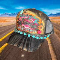 Image 2 of Motorcycles and Mascara Trucker Hat