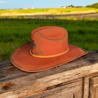 Image 4 of UT Longhorn Burned Cowboy Hat and Fascinator
