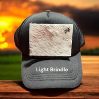 Image 5 of Custom Initial Cowhide Trucker Hat