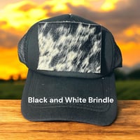 Image 6 of Custom Initial Cowhide Trucker Hat