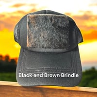 Image 7 of Custom Initial Cowhide Trucker Hat