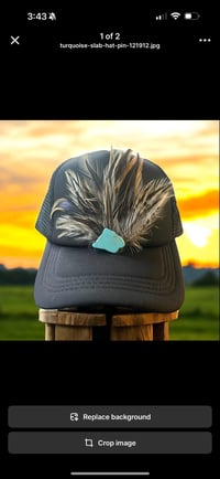 Image 2 of Turquoise Slab Hat Pin