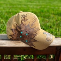 Image 2 of Sunflower Bee Suede Burned Hat