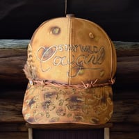 Image 1 of Stay Wild Cowgirl Suede Burned Hat