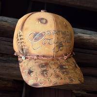 Image 2 of Stay Wild Cowgirl Suede Burned Hat