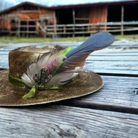Image 1 of Cactus and Rust Hat Fascinator