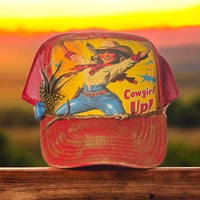 Image 1 of Red Cowgirl Up! Trucker Hat 