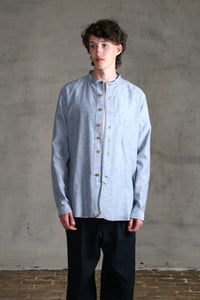 Image 7 of BED SHIRT - blue chambray