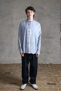 Image 6 of BED SHIRT - blue chambray