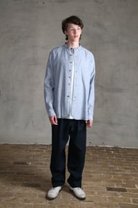 Image 9 of BED SHIRT - blue chambray