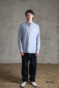 Image 2 of BED SHIRT - blue chambray
