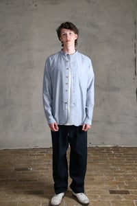 Image 11 of BED SHIRT - blue chambray