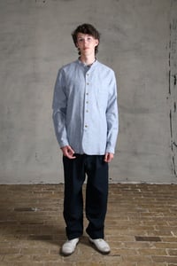 Image 12 of BED SHIRT - blue chambray