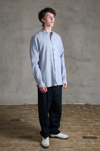 Image 13 of BED SHIRT - blue chambray