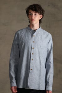 Image 16 of BED SHIRT - blue chambray