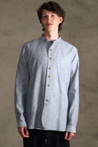 Image 17 of BED SHIRT - blue chambray