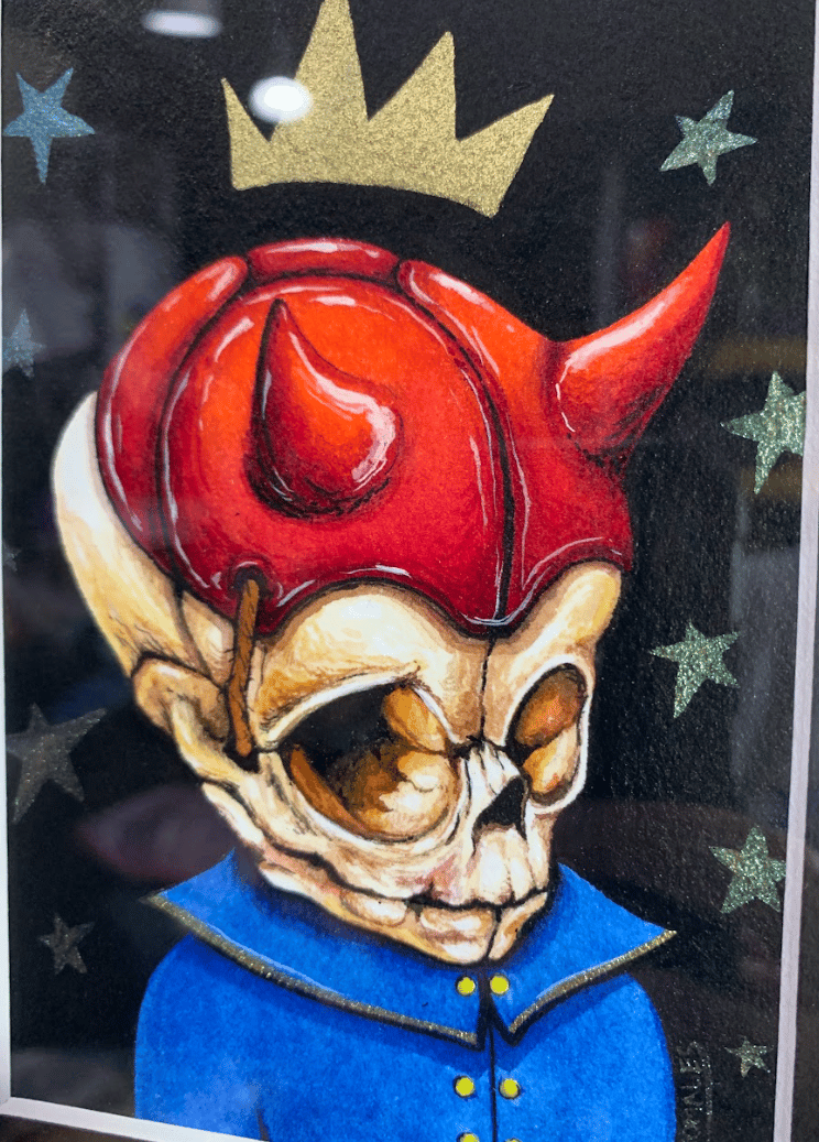 Image of LITTLE DAMIAN original watercolor and ink painting
