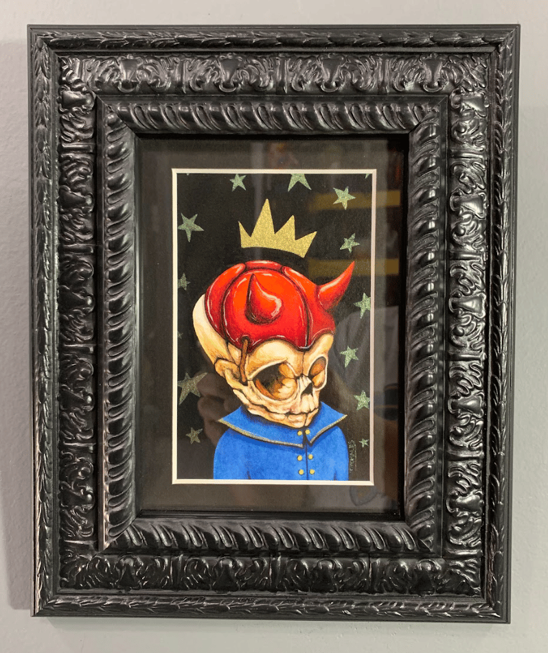 Image of LITTLE DAMIAN original watercolor and ink painting
