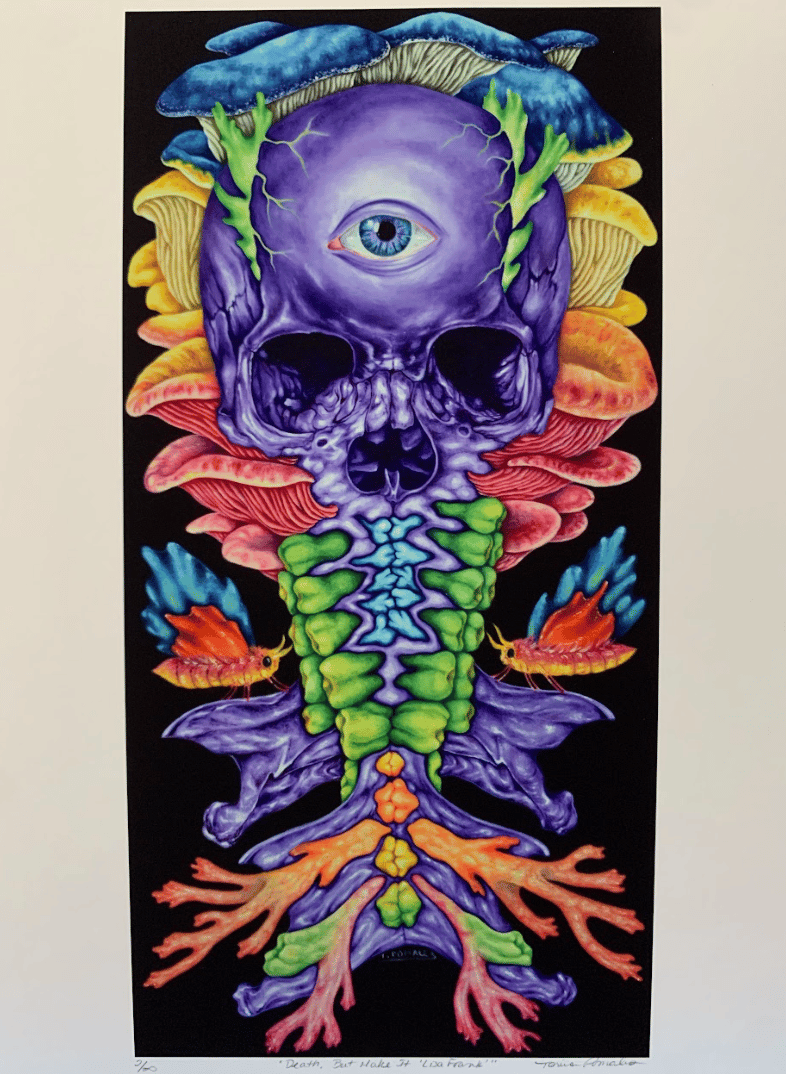 Image of DEATH, BUT MAKE IT 'LISA FRANK' print