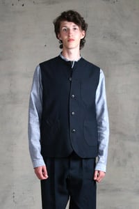 Image 3 of Clayton Gilet linen - Dark Navy
