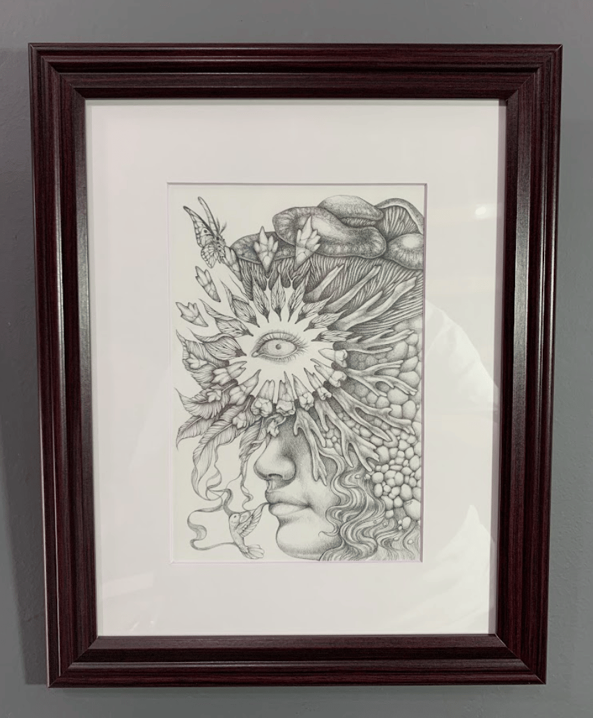 Image of LOST, FOUND, AND UNBOUND original graphite drawing