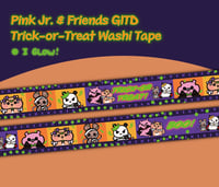 Image 1 of Pink Jr. & Friends - Trick-or-treat Glow-in-the-dark Washi Tape