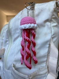 Image 3 of Mini Crochet Jellyfish Keychain