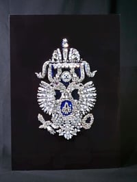Image 1 of Diamond Imperial Double Head Eagle No.1. ) A3 hand jewelled print 