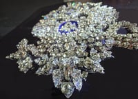Image 3 of Diamond Imperial Double Head Eagle No.1. ) A3 hand jewelled print 