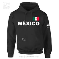 Image 1 of Mexico, Hecho en Mexico, Futbol, Liga MX, MLS BBVA MX, MF00 Unisex Black Hoodie