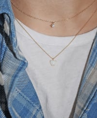 Image 3 of Mini Opal Heart Necklace